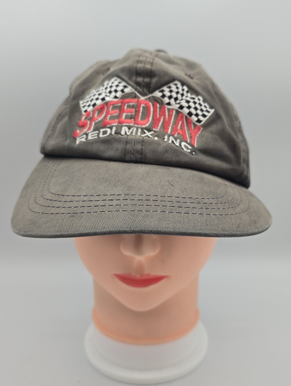 Headliner Speedway Redi Mix Inc (Indiana) Gray Adjustable Strapback Hat
